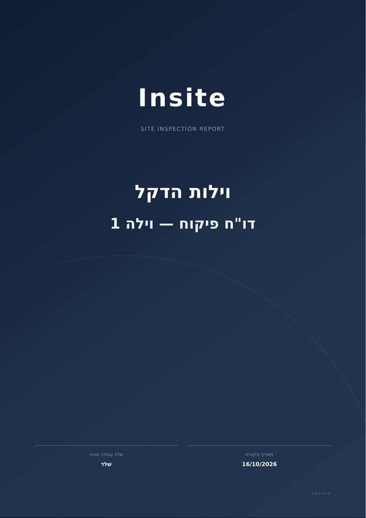 שער של דוח הדגמה